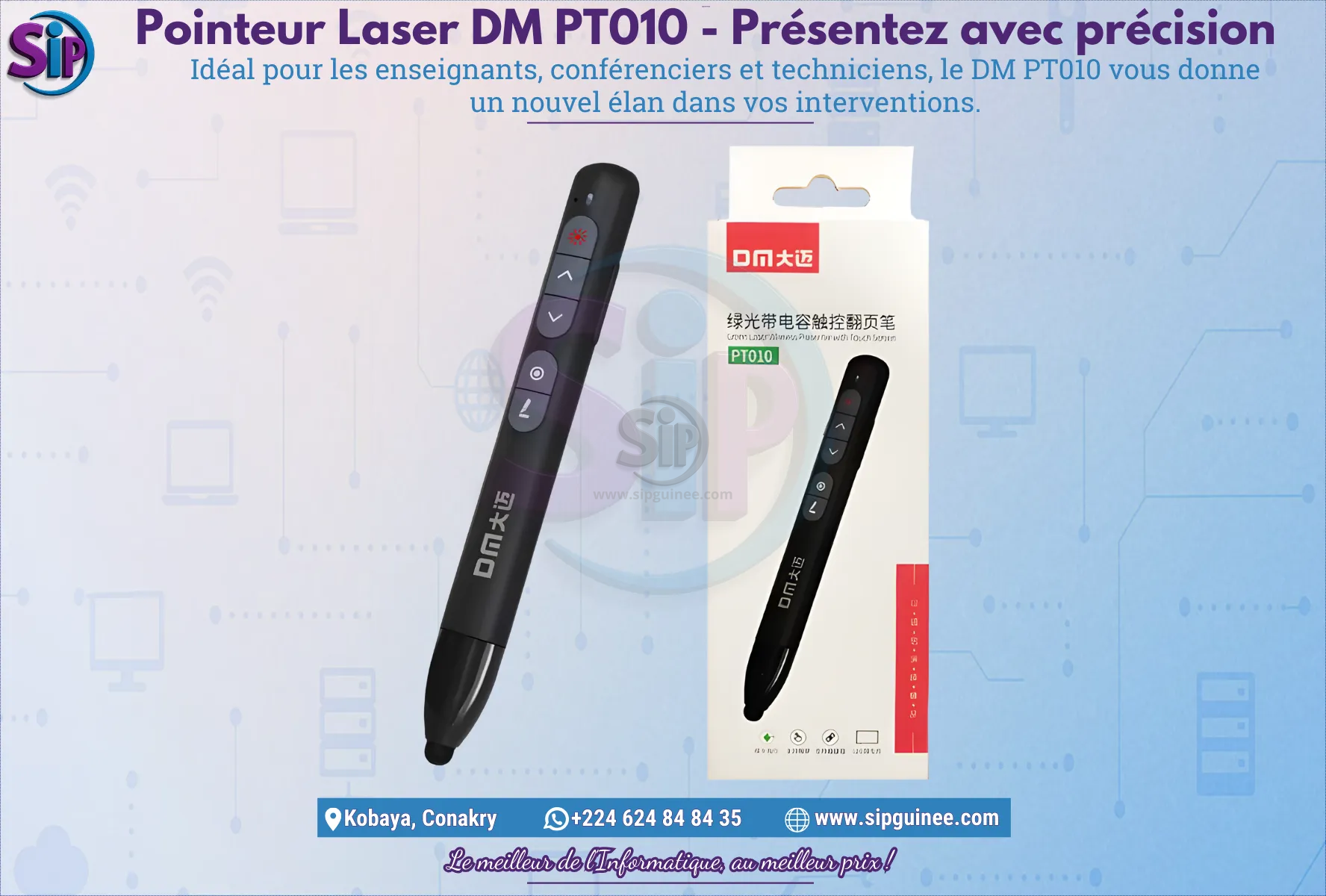 Pointeur Laser DM PT010 - Présentez avec précision, contrôlez avec élégance